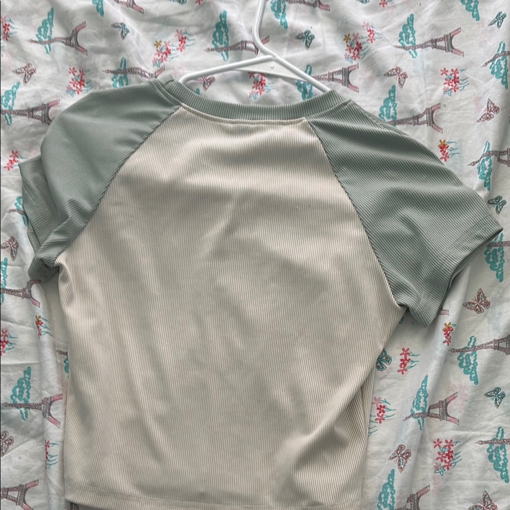 Shein Two-Tone Ribbed Top - Picture 3 of 5